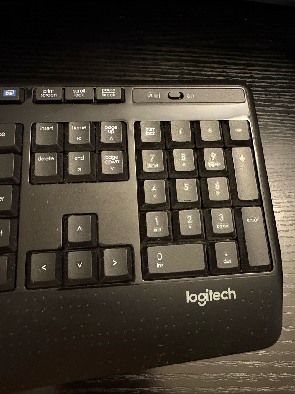Logitech Black Ergonomic Keyboard with Numeric Keypad